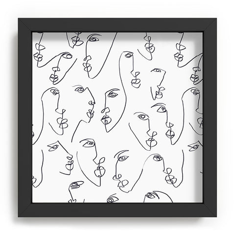 Jacqueline Maldonado Twin Flames Black and White Recessed Framing Square