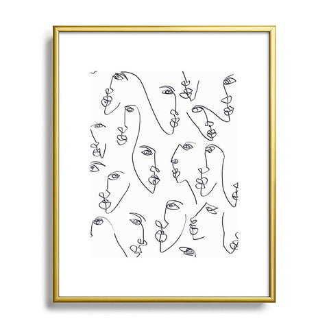 Jacqueline Maldonado Twin Flames Black and White Metal Framed Art Print