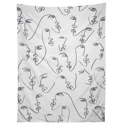 Jacqueline Maldonado Twin Flames Black and White Tapestry