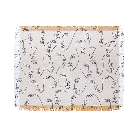 Jacqueline Maldonado Twin Flames Black and White Throw Blanket