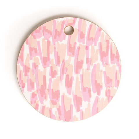 Jacqueline Maldonado Twin Flames Brushstrokes Cutting Board Round