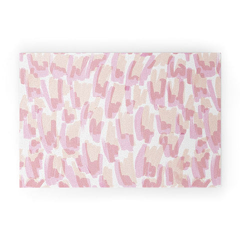 Jacqueline Maldonado Twin Flames Brushstrokes Welcome Mat