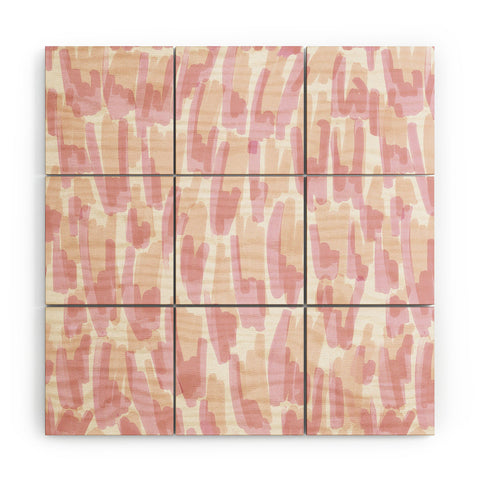 Jacqueline Maldonado Twin Flames Brushstrokes Wood Wall Mural