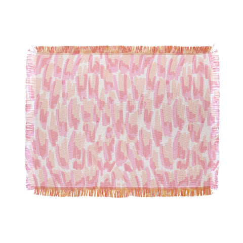 Jacqueline Maldonado Twin Flames Brushstrokes Throw Blanket