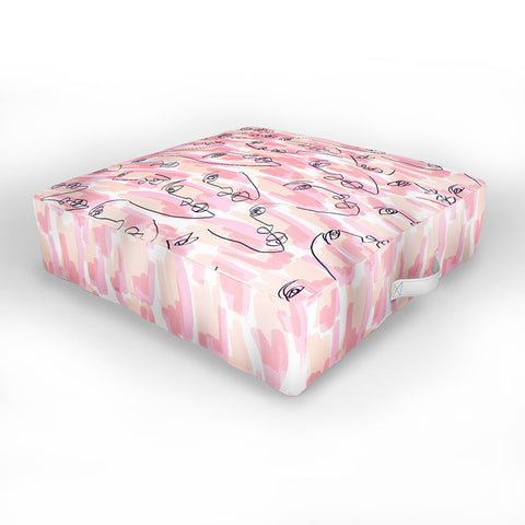 Jacqueline Maldonado Twin Flames Outdoor Floor Cushion