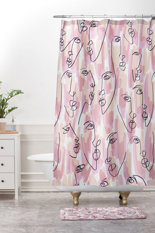 Jacqueline Maldonado Twin Flames Shower Curtain And Mat