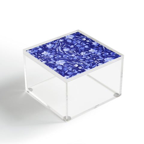 Jacqueline Maldonado Upside Floral Navy Blue Acrylic Box