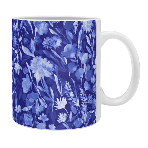 Jacqueline Maldonado Upside Floral Navy Blue Coffee Mug