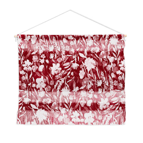 Jacqueline Maldonado Upside Floral Winter Red Wall Hanging Landscape
