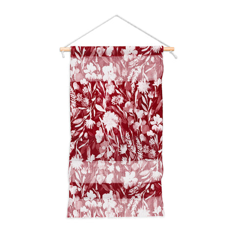 Jacqueline Maldonado Upside Floral Winter Red Wall Hanging Portrait