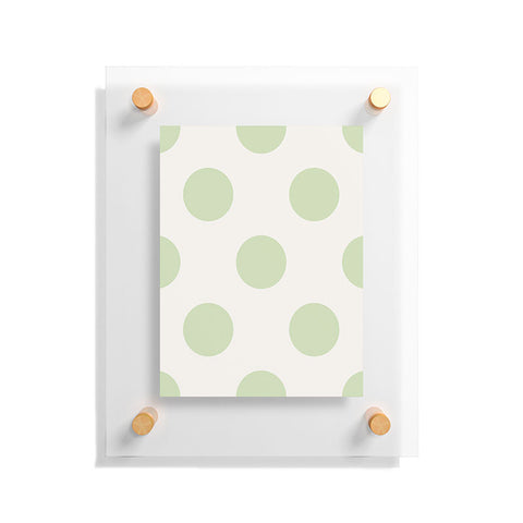 Jacqueline Maldonado Vintage Dot Pale Green Floating Acrylic Print