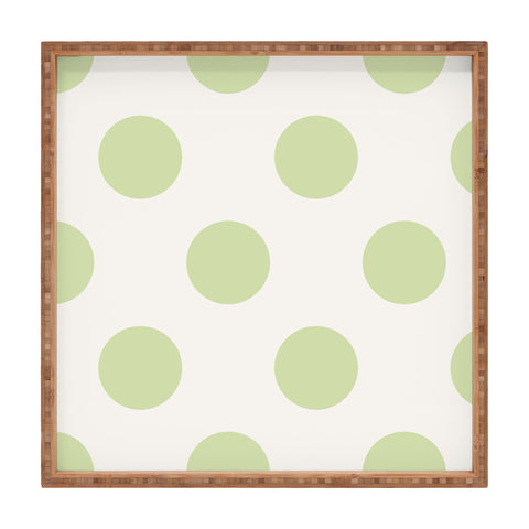Jacqueline Maldonado Vintage Dot Pale Green Square Tray