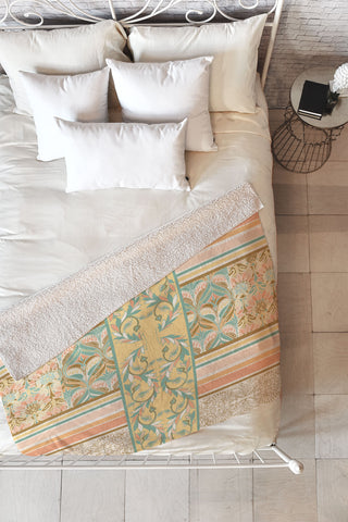 Jacqueline Maldonado Vintage Stripe Fleece Throw Blanket