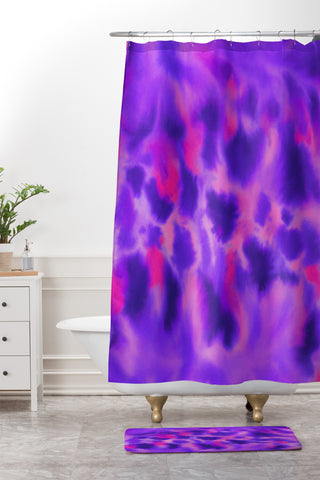 Jacqueline Maldonado Violet Flame Shower Curtain And Mat