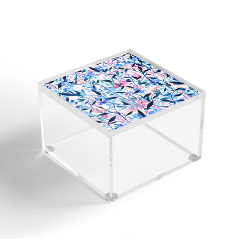 Jacqueline Maldonado Wandering Wildflowers Blue Acrylic Box