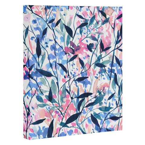 Jacqueline Maldonado Wandering Wildflowers Blue Art Canvas