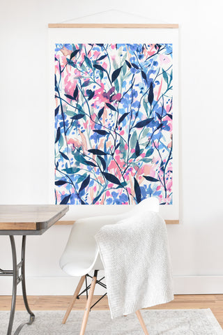 Jacqueline Maldonado Wandering Wildflowers Blue Art Print And Hanger