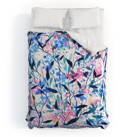 Jacqueline Maldonado Wandering Wildflowers Blue Comforter