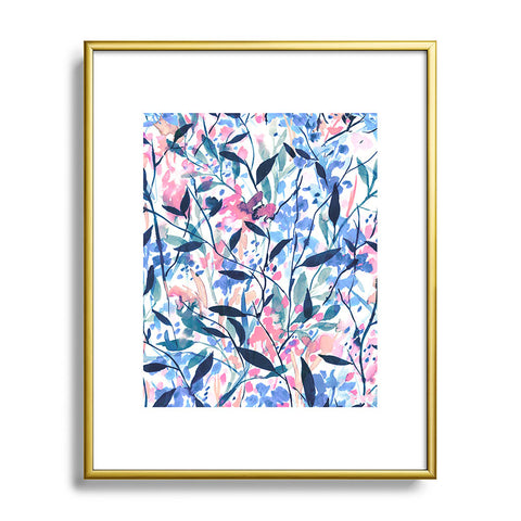 Jacqueline Maldonado Wandering Wildflowers Blue Metal Framed Art Print