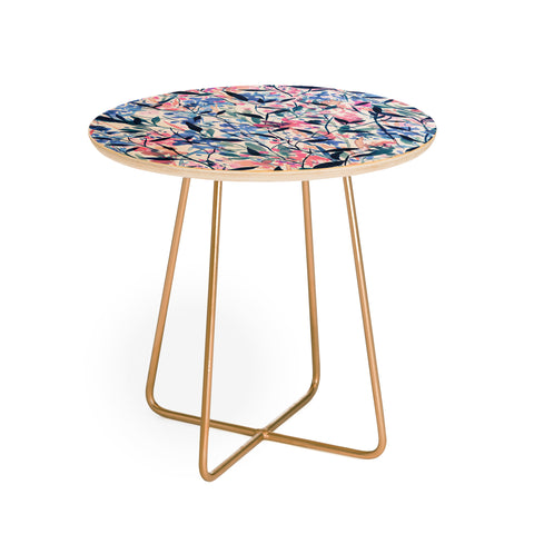 Jacqueline Maldonado Wandering Wildflowers Blue Round Side Table