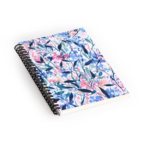 Jacqueline Maldonado Wandering Wildflowers Blue Spiral Notebook