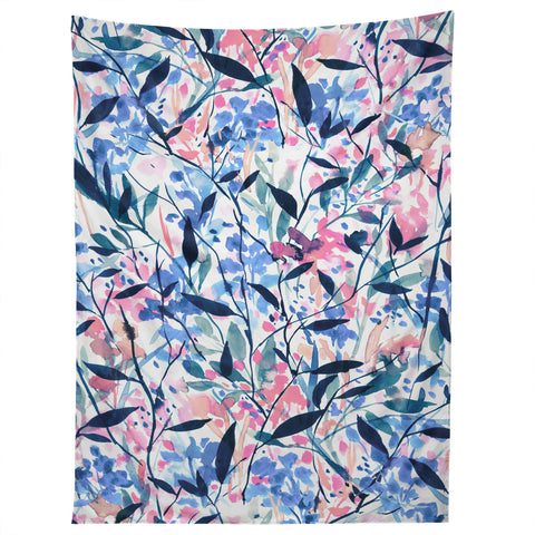 Jacqueline Maldonado Wandering Wildflowers Blue Tapestry