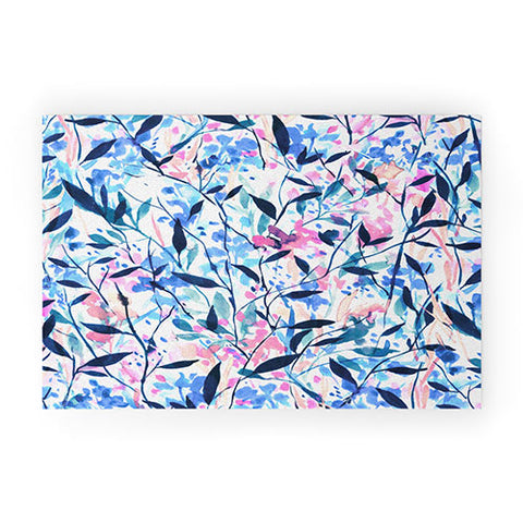Jacqueline Maldonado Wandering Wildflowers Blue Welcome Mat