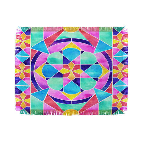 Jacqueline Maldonado Watercolor Geometric 1 Throw Blanket