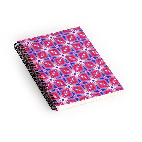 Jacqueline Maldonado Watercolor Geometry Mod Pink Spiral Notebook