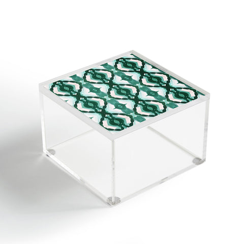 Jacqueline Maldonado Watercolor Green Tile 3 Acrylic Box