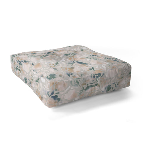 Jacqueline Maldonado Watercolor Papercut Gray Floor Pillow Square