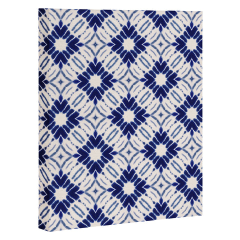Jacqueline Maldonado Watercolor Shibori Blue Art Canvas