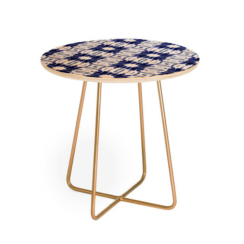 Jacqueline Maldonado Watercolor Shibori Blue Round Side Table