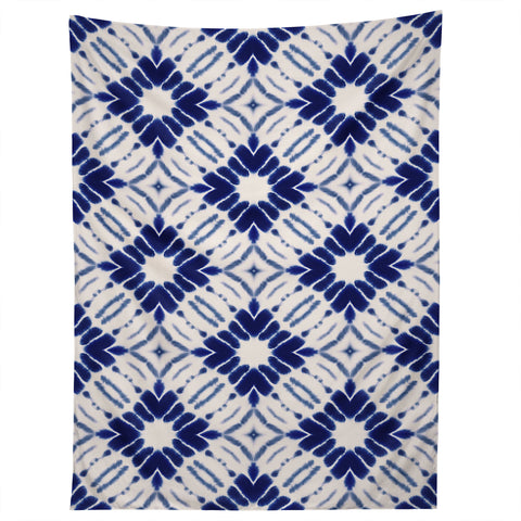 Jacqueline Maldonado Watercolor Shibori Blue Tapestry