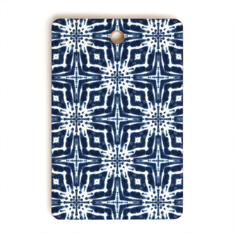Jacqueline Maldonado Watercolor Shibori Indigo Cutting Board Rectangle