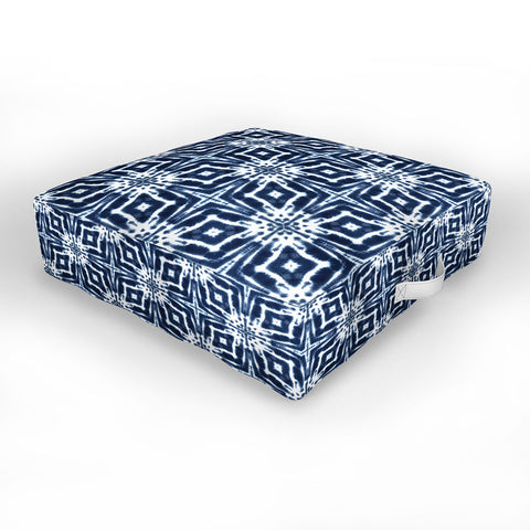 Jacqueline Maldonado Watercolor Shibori Indigo Outdoor Floor Cushion