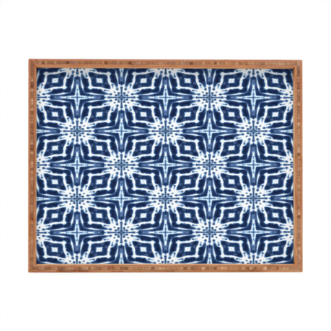 Jacqueline Maldonado Watercolor Shibori Indigo Rectangular Tray