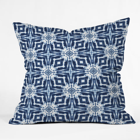 Jacqueline Maldonado Watercolor Shibori Indigo Throw Pillow