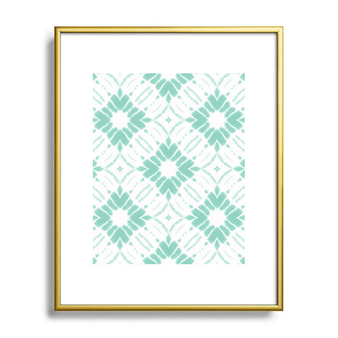 Jacqueline Maldonado Watercolor Shibori Sea Salt Metal Framed Art Print