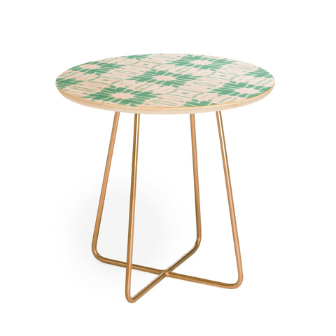Jacqueline Maldonado Watercolor Shibori Sea Salt Round Side Table