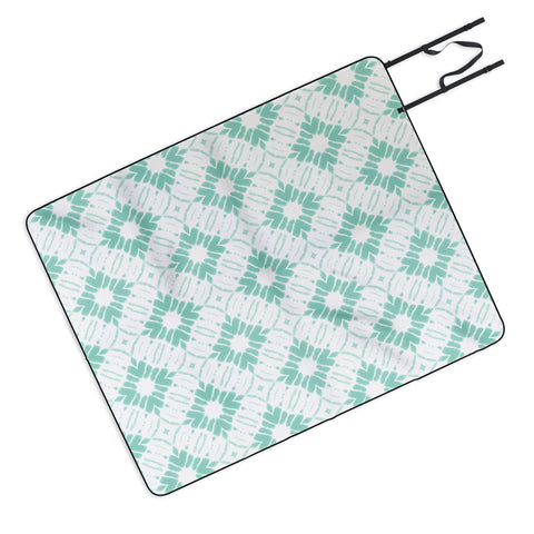 Jacqueline Maldonado Watercolor Shibori Sea Salt Picnic Blanket