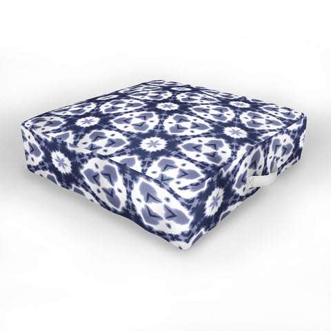 Jacqueline Maldonado Watercolor Shibori Slate Outdoor Floor Cushion