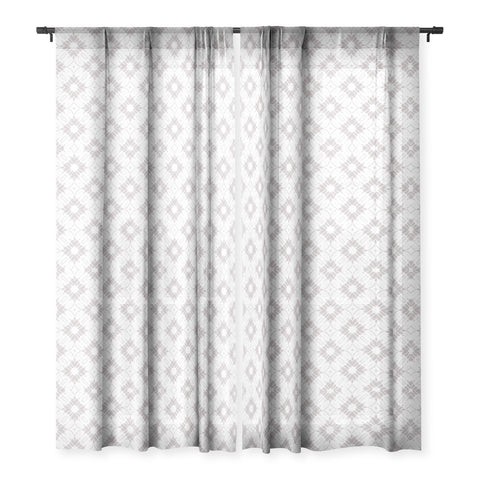 Jacqueline Maldonado Watercolor Shibori Taupe Sheer Window Curtain