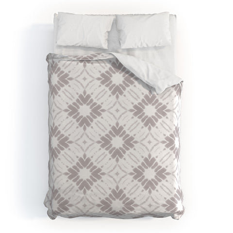 Jacqueline Maldonado Watercolor Shibori Taupe Duvet Cover