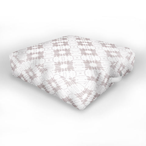 Jacqueline Maldonado Watercolor Shibori Taupe Outdoor Floor Cushion