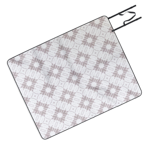 Jacqueline Maldonado Watercolor Shibori Taupe Picnic Blanket