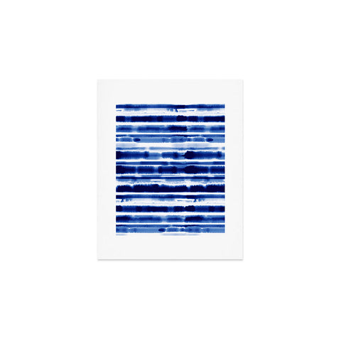 Jacqueline Maldonado Watercolor Stripes Cobalt Art Print