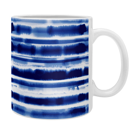 Jacqueline Maldonado Watercolor Stripes Cobalt Coffee Mug