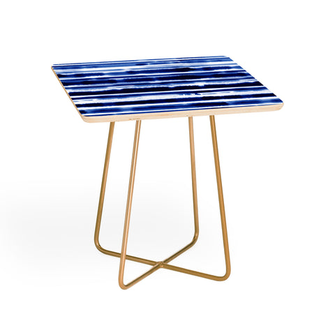 Jacqueline Maldonado Watercolor Stripes Cobalt Side Table