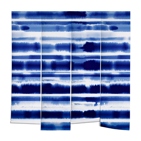 Jacqueline Maldonado Watercolor Stripes Cobalt Wall Mural